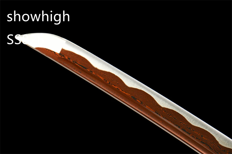 functional red damascus katana sword  SS828