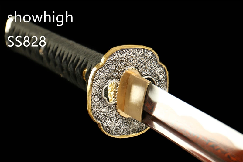 functional red damascus katana sword  SS828