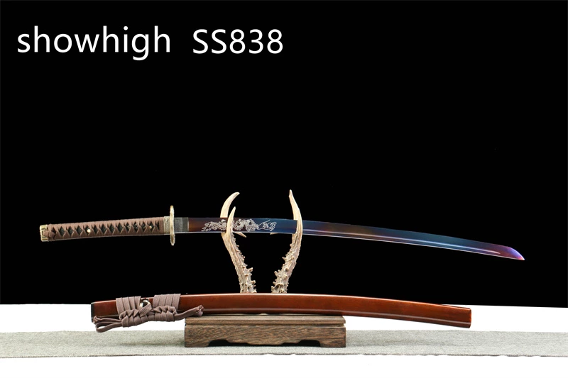 blue blade dragon katana sword SS838