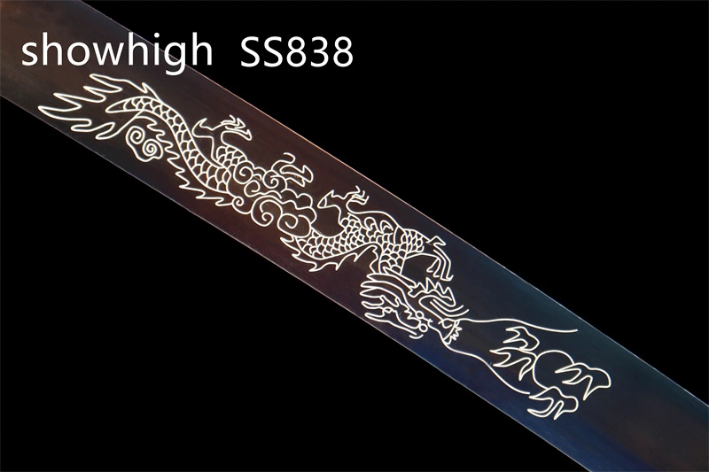 blue blade dragon katana sword SS838