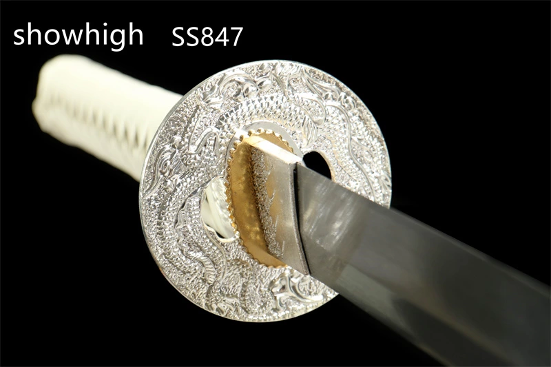 silver dragon katana sword SS847