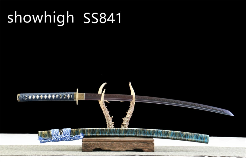 fancy blue katana sword SS841