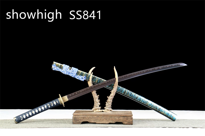 fancy blue katana sword SS841