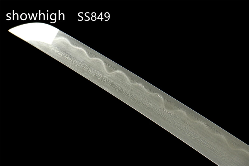 clay tempered real hamon damascus sword SS849