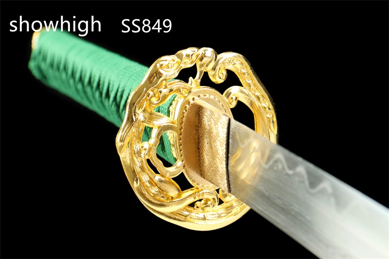 clay tempered real hamon damascus sword SS849