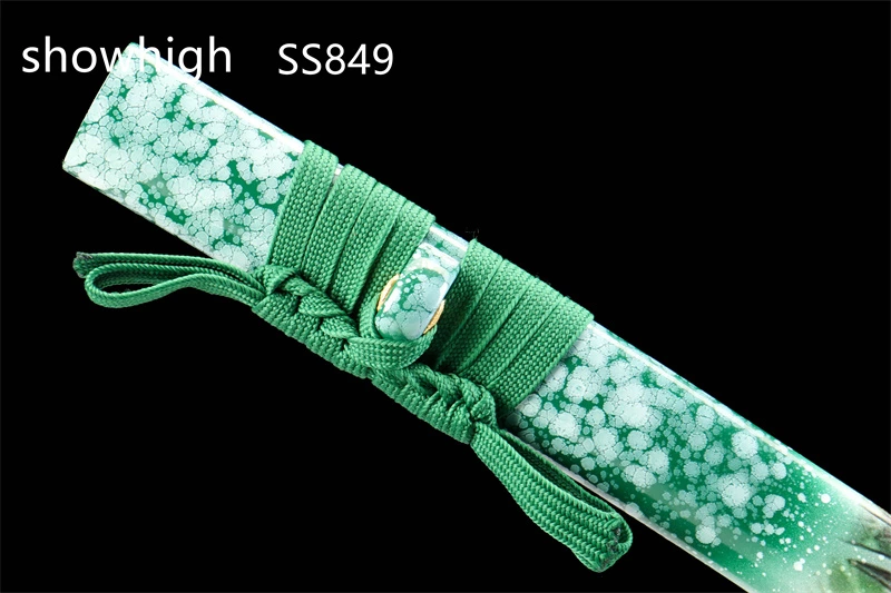 clay tempered real hamon damascus sword SS849