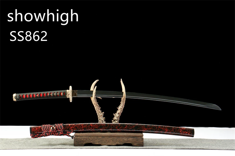 black damascus katana sword ss862