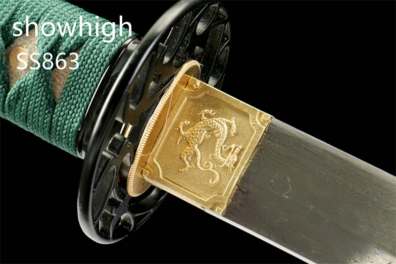 four leaf clover damascus sword katana sword SS863