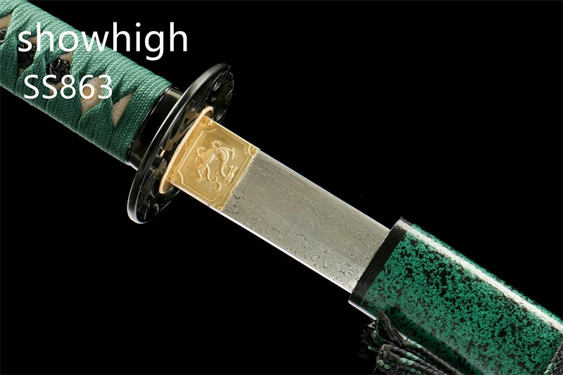 four leaf clover damascus sword katana sword SS863