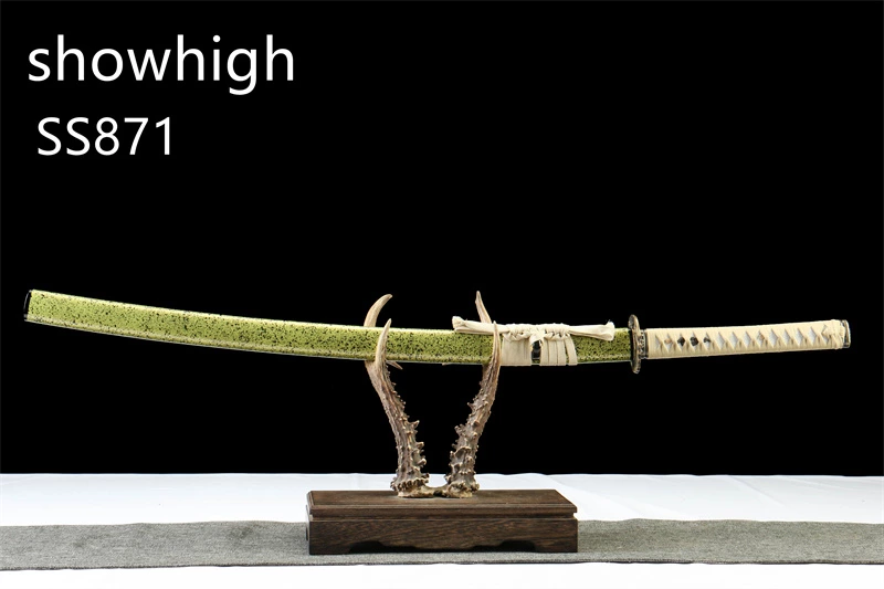 gold T10 real hamon katana sword SS871