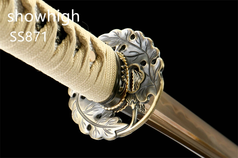 gold T10 real hamon katana sword SS871