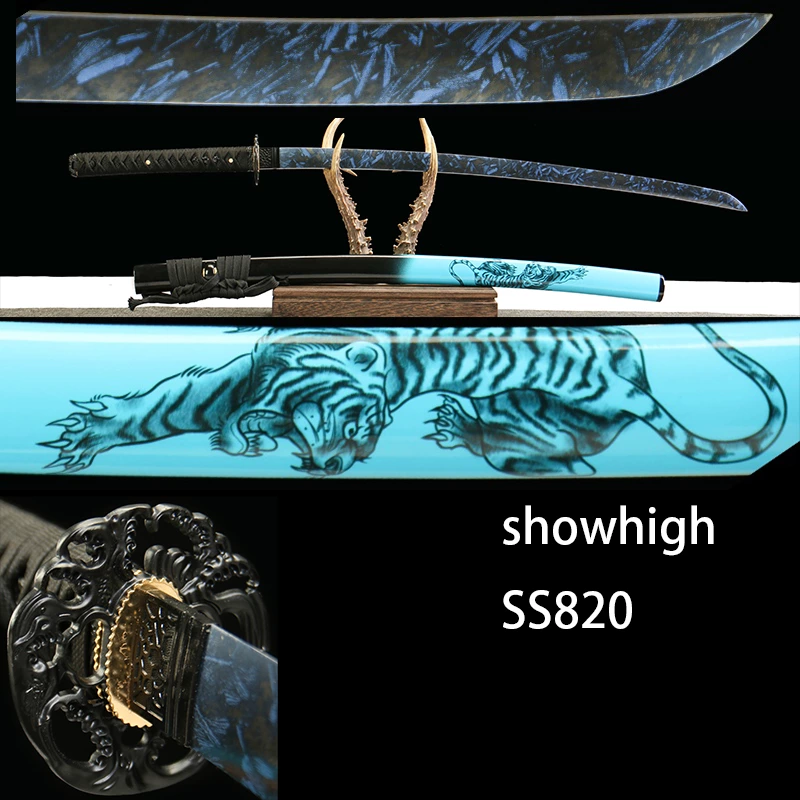 handmade T8 or 0145 carbon steel katana sword SS820
