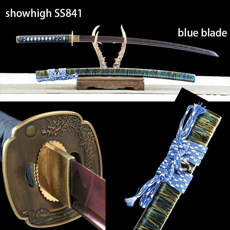 fancy blue katana sword SS841