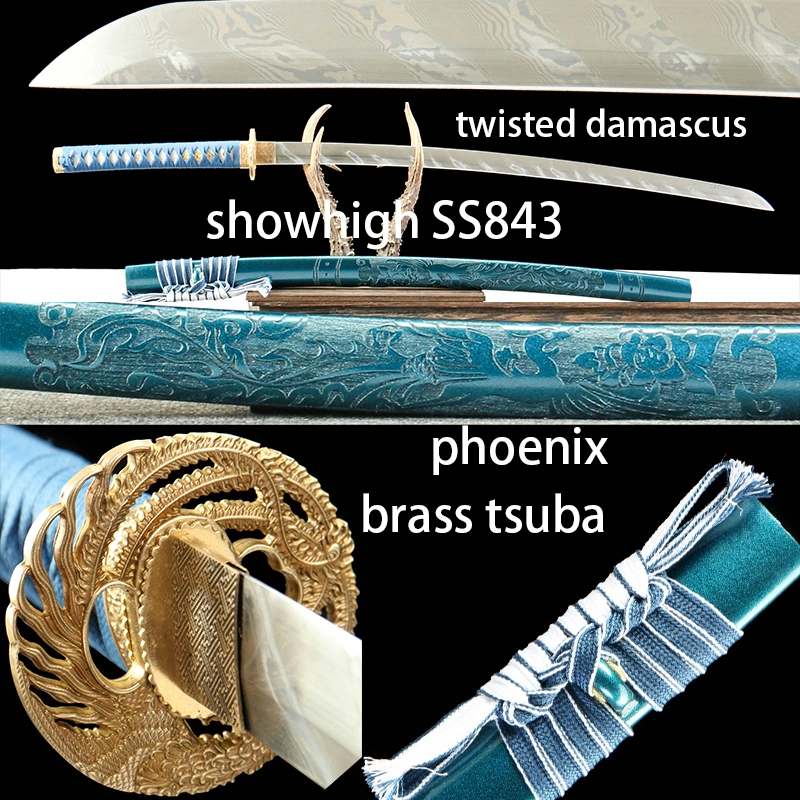 twisted damascus sword SS843
