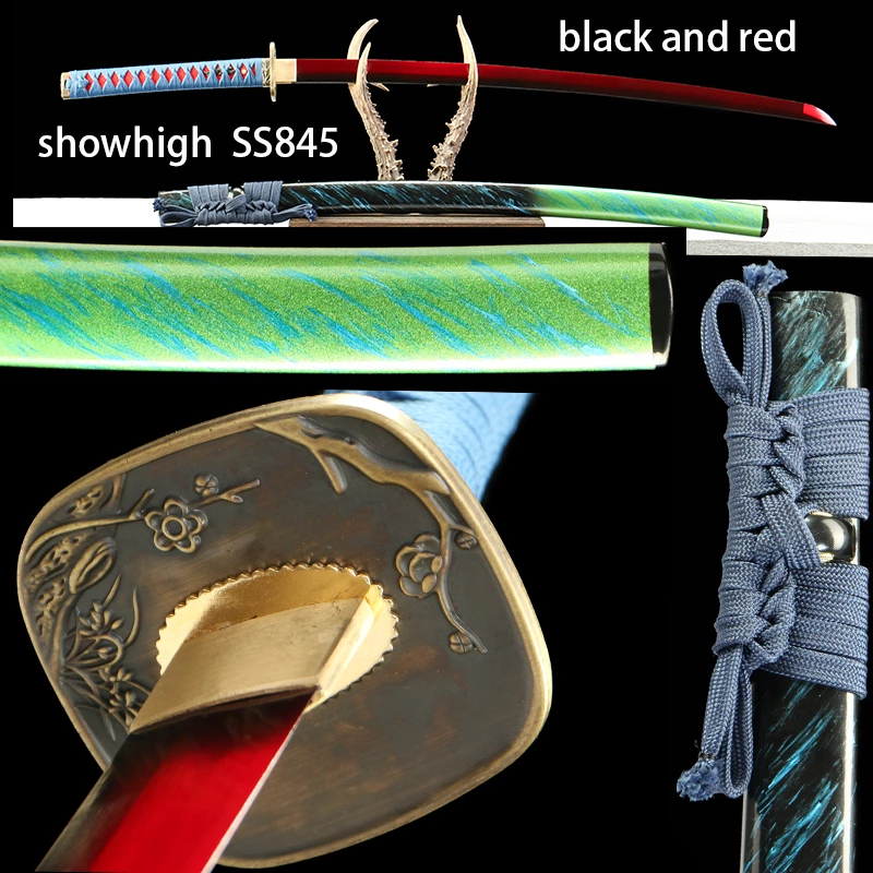 red and black katana sword SS845