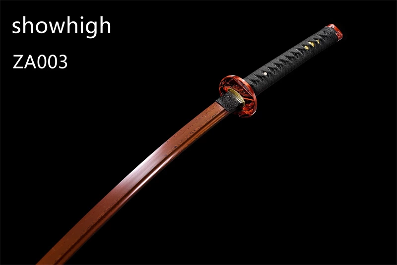 red damascus katana sword ZA003