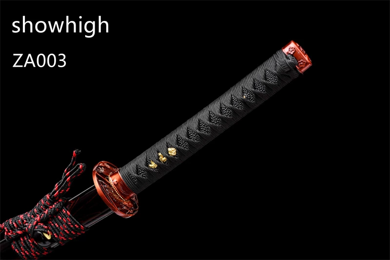red damascus katana sword ZA003