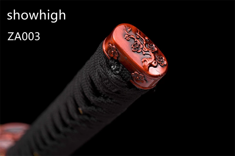 red damascus katana sword ZA003