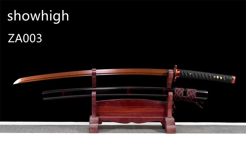 red damascus katana sword ZA003