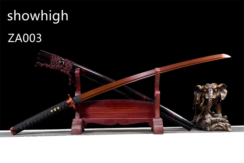 red damascus katana sword ZA003