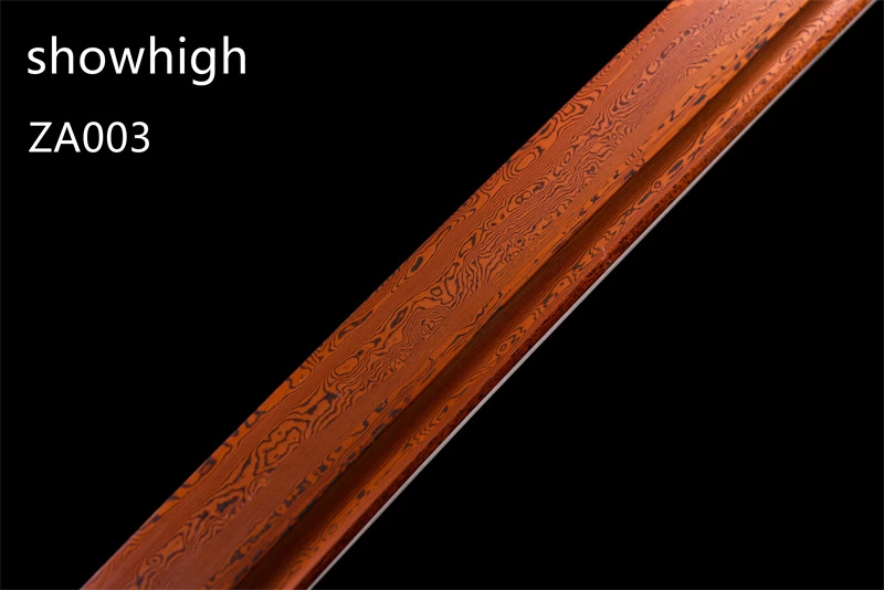 red damascus katana sword ZA003