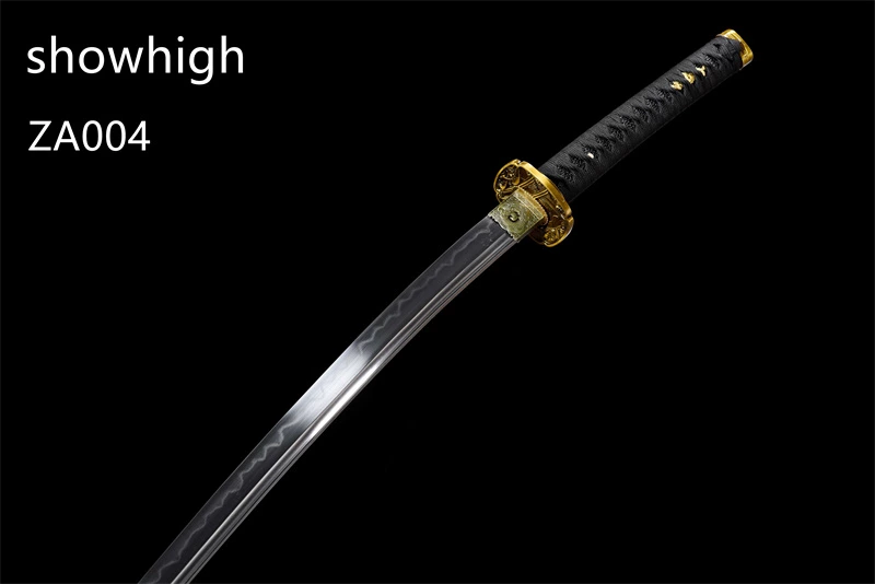 T10 clay tempered real hamon katana sword ZA004
