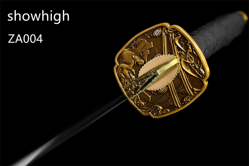 T10 clay tempered real hamon katana sword ZA004