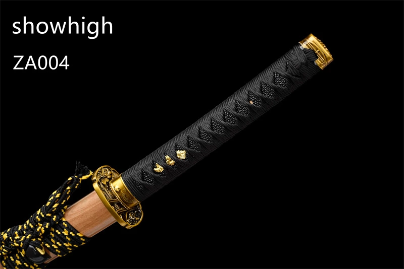 T10 clay tempered real hamon katana sword ZA004