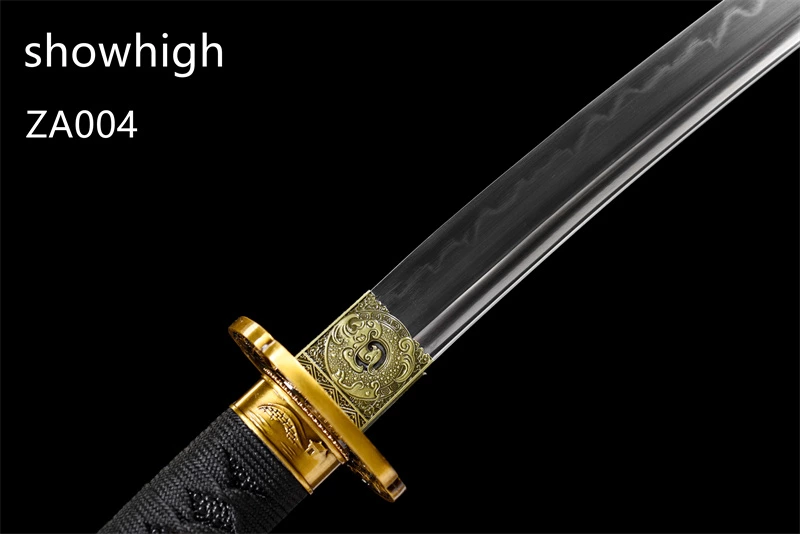 T10 clay tempered real hamon katana sword ZA004