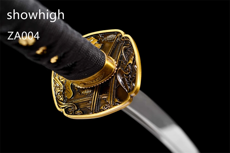 T10 clay tempered real hamon katana sword ZA004