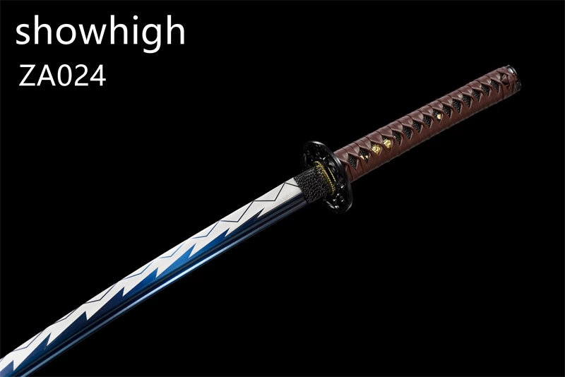 mirror polished carbon steel katana sword ZA024