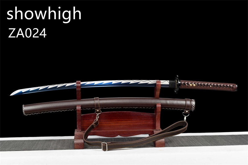 mirror polished carbon steel katana sword ZA024