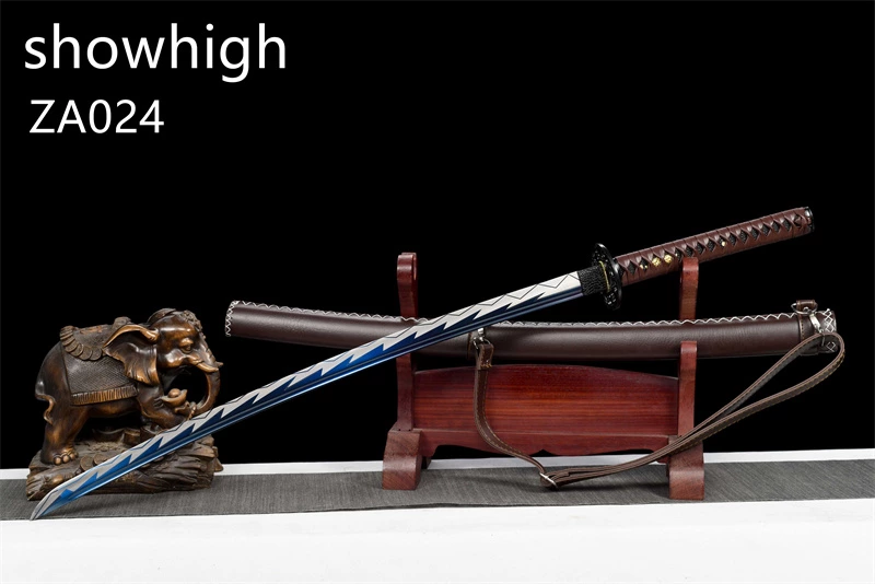 mirror polished carbon steel katana sword ZA024