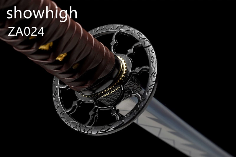 mirror polished carbon steel katana sword ZA024