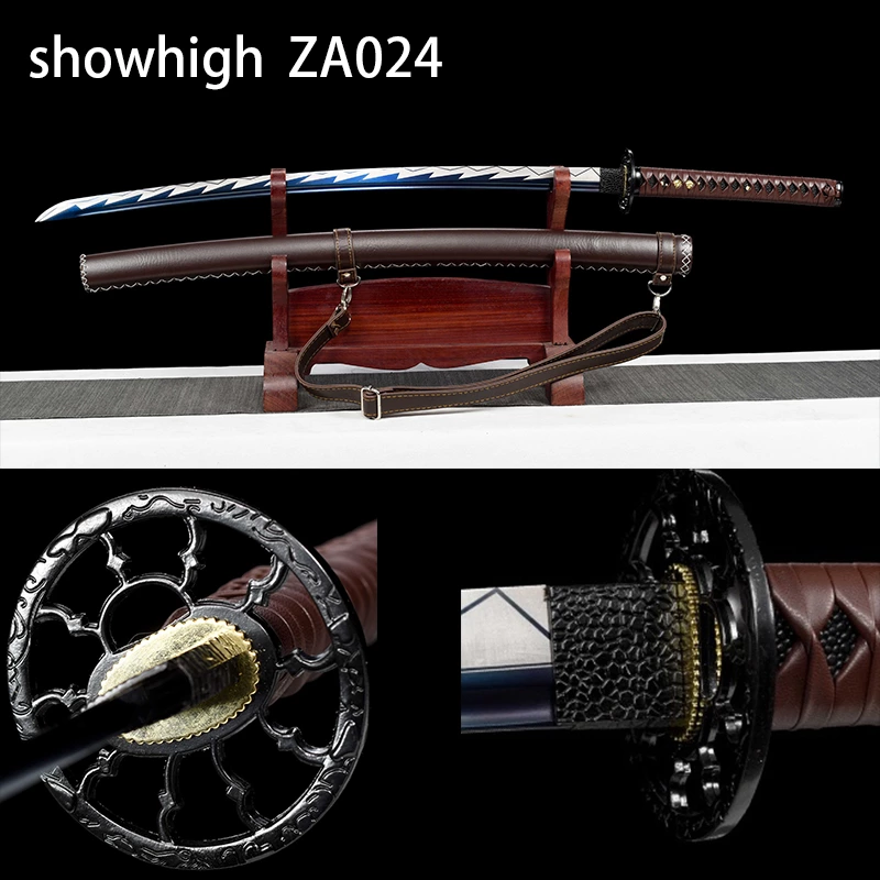mirror polished carbon steel katana sword ZA024