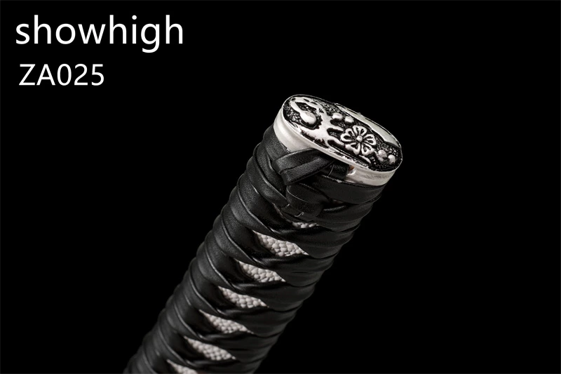 silver dragon damascus katana sword ZA025