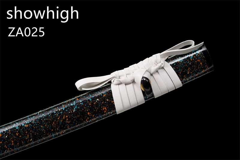 silver dragon damascus katana sword ZA025