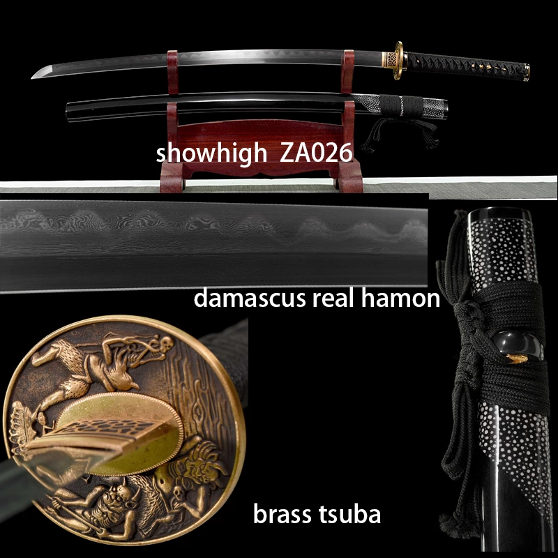real hamon damascus katana sword ZA026