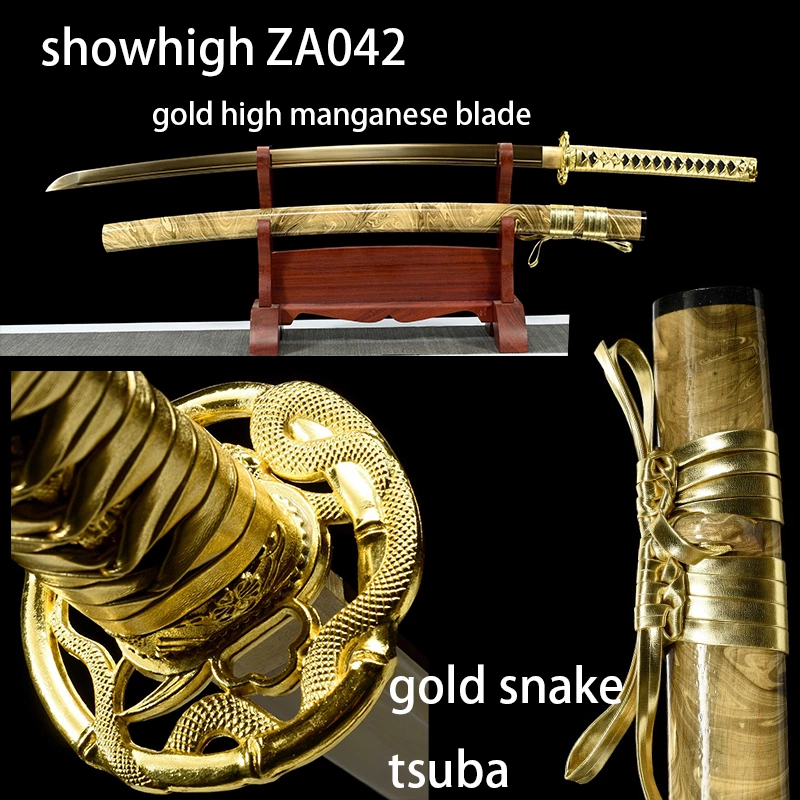 gold snake gld high manganese steel katana sword ZA042