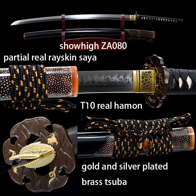 T10 real hamon katana sword ZA080
