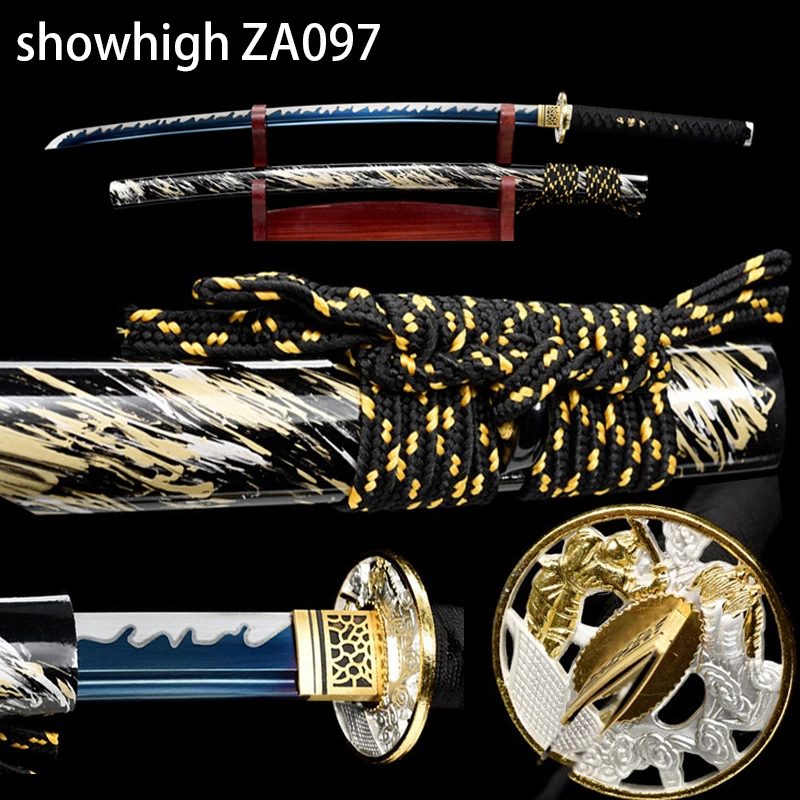 hand forged blue katana sword ZA097