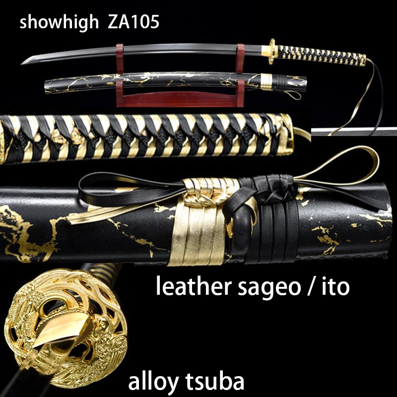 black and gold katana sword ZA105