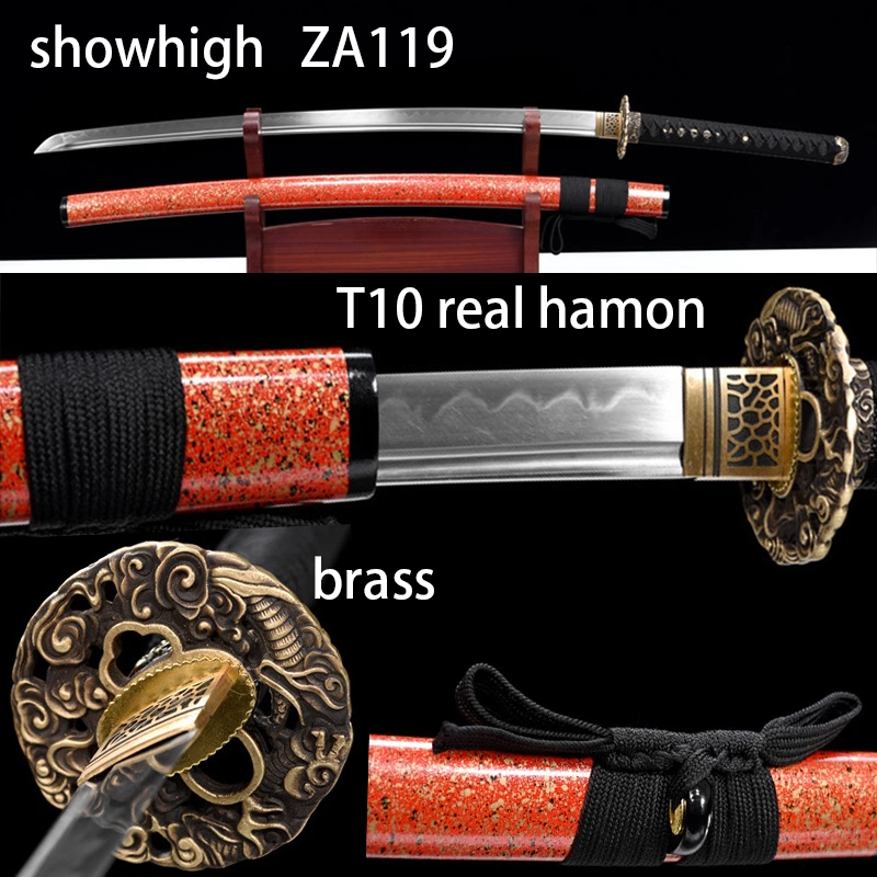 T10 real hamon katana sword ZA119