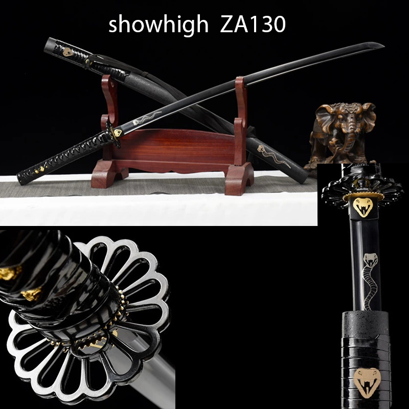 snake black katana sword ZA130