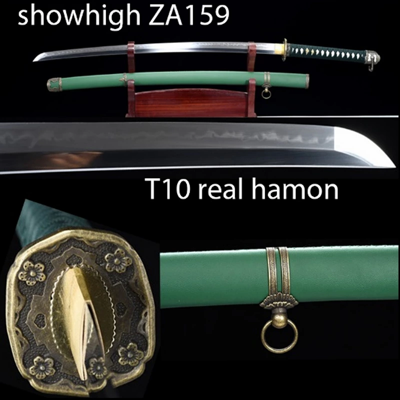 T10 real hamon military katana sword ZA159