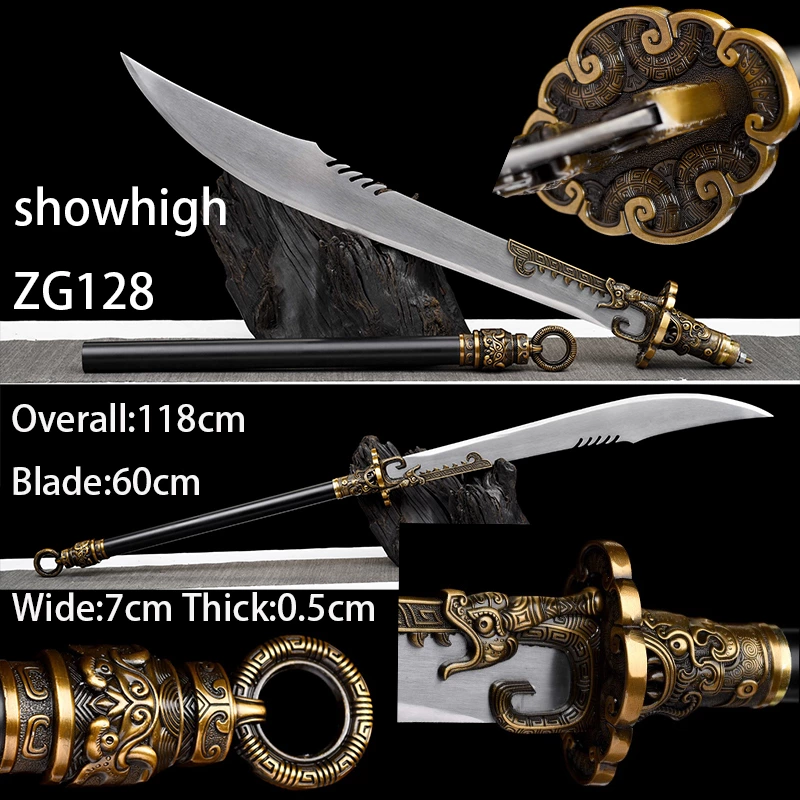 broadsword with  black stainless steel long handle  ZG128