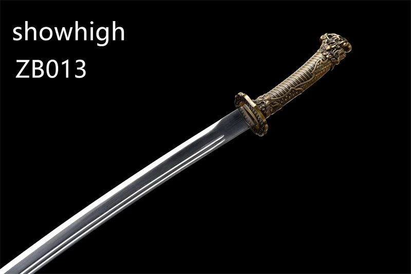 high manganese two dragons sword  with red sandalwood scabbard ZB013