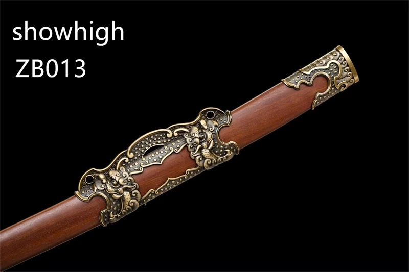 high manganese two dragons sword  with red sandalwood scabbard ZB013
