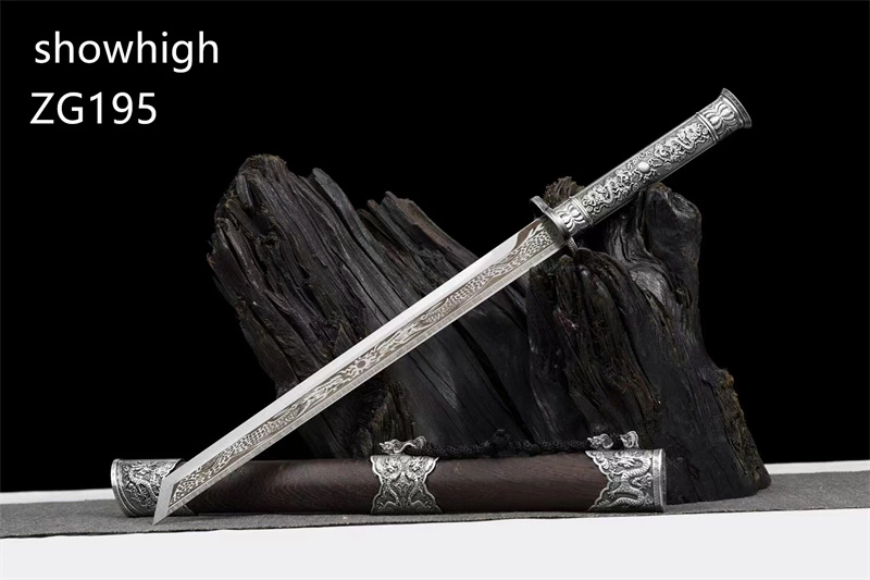 two dragons frolicking with pearl mini sword  ZG195