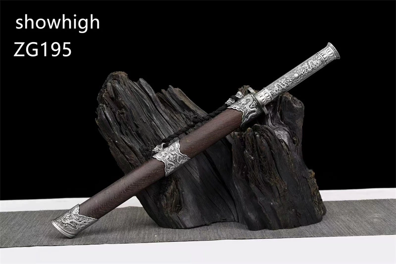 two dragons frolicking with pearl mini sword  ZG195